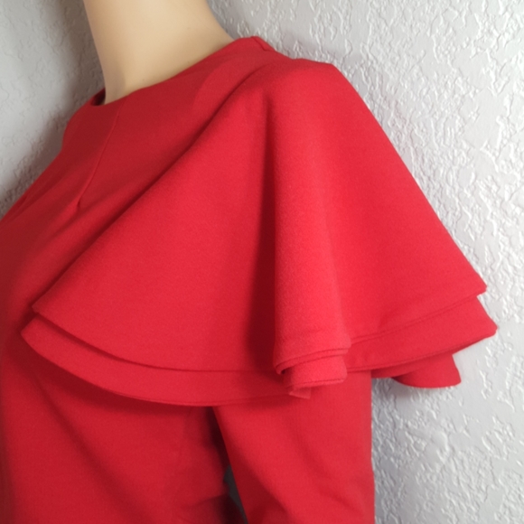Long Sleeves Top With Tiered Ruffle Shoulder. - Picture 9 of 12